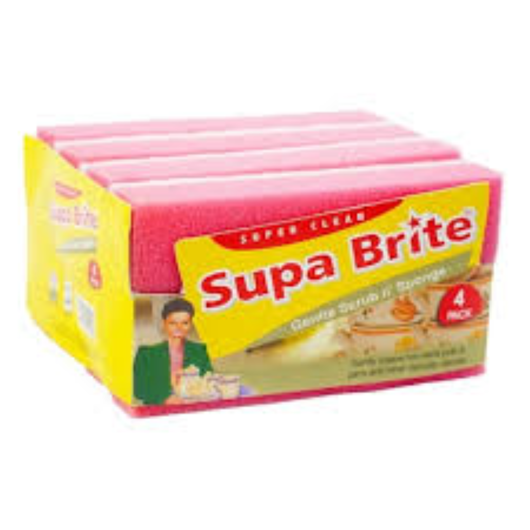 SUPA BRITE GENTLE SCRUB N SPONGE 1PACK